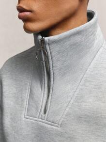 AKNOTIC Party 2 件套男士针织宽松立领半开休闲运动服套装，适合秋冬