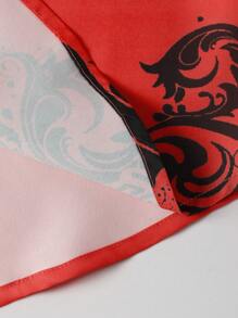 Manfinity LEGND Men's Autumn Floral Print Single-Breasted Casual Long Sleeve Shirt - Red - View 5