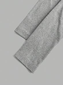 SHEIN EZwear 4 件女式圆领罗纹长袖基本款修身休闲 T 恤上衣