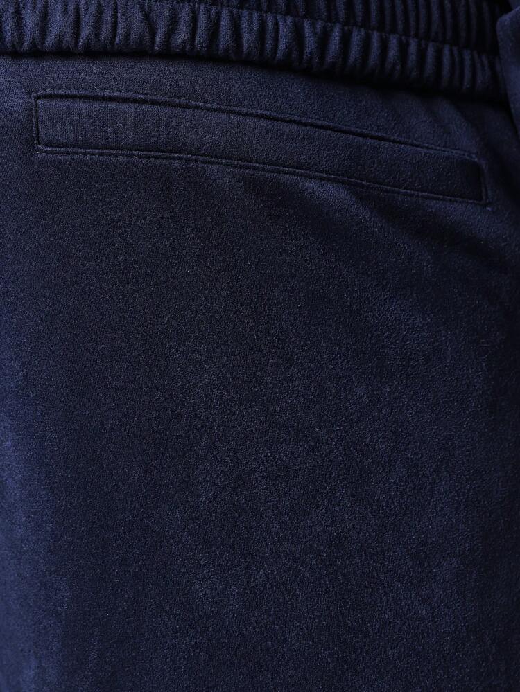 Suedette Regular Fit Overhead Hoodie And Barrel Fit Sweatpants 2 Piece Set