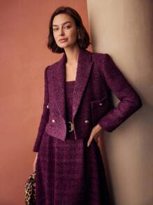 MOTF PREMIUM WOOL TWEED BOXY BLAZER