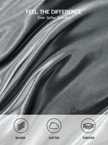 3 Pcs/Set 1pc Silky Satin Pillowcase, 1pc Blackout Eye Mask, 1pc Scrunchie,Silky Pillow Case For Hair And Skin, Luxurious And Silky Smooth, Ultra Soft And Breathable, No Pillowcore, Machine Washable ,Good Gifts For Mum Dad Friend And Travel Sleep, Wedding Gift, Grey