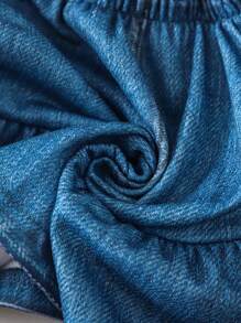 SHEIN 2 Pieces Baby Girl Knitted Long Sleeve Top And Bib Overall Dress Set, Autumn/Winter