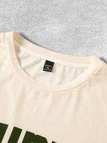 Manfinity EMRG Maglietta casual da uomo oversize con collo rotondo, maniche corte e stampa grafica
