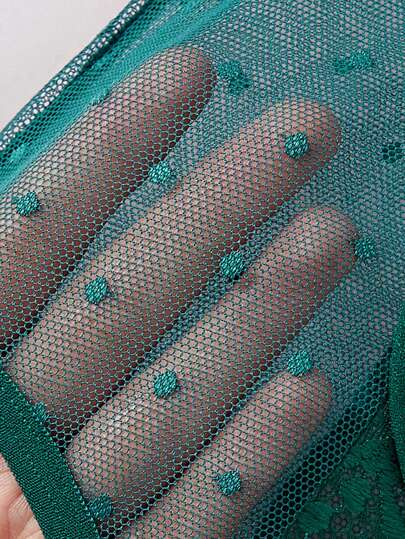 Seduluxe 1pc Verleidelijke Kanten Mesh Contrast Bodysuit Lingerie Going Out view 5