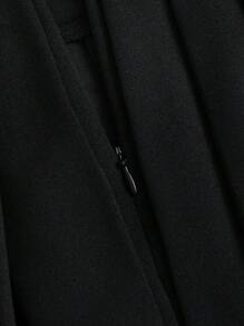 Sweetra 女士优雅奢华风格装饰纽扣开衫背心 + 褶皱迷你裙 2 件套西装套装，适合派对 Y2K 装 - 黑色 - 查看 8