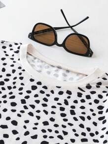 Calvaya 1 pieza Camiseta casual de mujer con cuello redondo y manga larga con estampado total, camisetas gráficas de otoño para mujeres como parte superior de conjunto de primavera