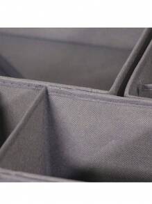 Foldable Storage Box Fabric Closet Organizer Drawer Divider For Clothes Underwear Bras Socks Lingerie Dark Gray Space Saving Wardrobe Storage Home Decor Dorm Room Essential Household Gift