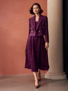 MOTF PREMIUM WOOL TWEED BOXY BLAZER