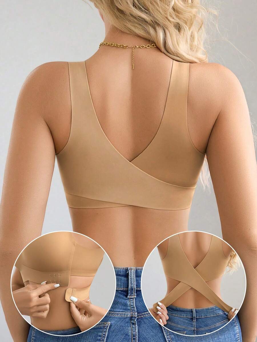 NudeFit 女士胸罩和无钢圈文胸 - 杏色 - 查看 1