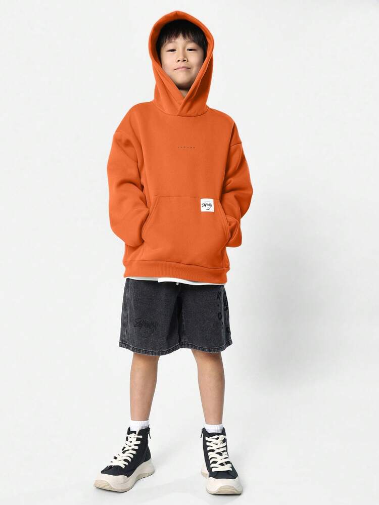 Oversized Drawstring Fleece Hoodie