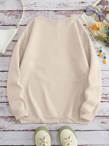 INAWLY Sweat-shirt à col rond avec imprimé vache de dessin animé pour femmes, Top à manches longues