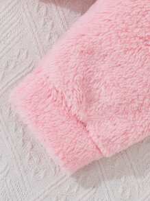 Bộ 2 món/Bộ đồ ngủ dài tay thêu hình hươu dễ thương cho bé gái, dành cho gia đình tụ họp vào mùa thu/đông - Hồng - Xem 5