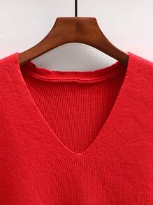 SHEIN LUNE 女士超大款 V 领无袖毛衣