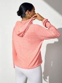 Women Raglan Sleeve Casual Daily Fitness Sports Long Sleeve Sweatshirt