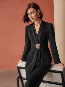 MOTF PREMIUM Blazer mit maßgeschneiderten Metallelementen