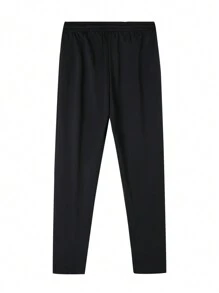 Manfinity Sport Corelite 男友风男士字母图案抽绳腰运动裤 - 黑色 - 查看 2