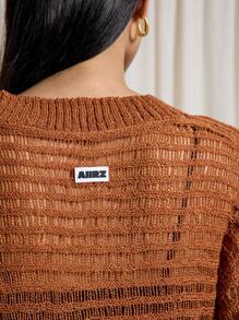 AiiRZ Longline Open Knit Fall Winter Cardigan With Buttons Modern Casual Oversized Knitwear Layering Piece For Autumn