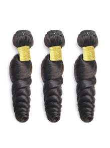 100克/件 散装波浪真人发束 处女真人发接发 编织巴西 100% 未加工真人发束 - Natural Black - 查看 2