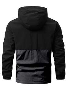 Manfinity Homme giacca con chiusura lampo e fodera termica, adatto per l'autunno, taglie comode per uomo