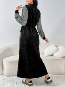 Mulvari Lange casual damesjurk, minimalistische mode voor dagelijks gebruik