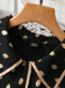 SHEIN Clasi 大码女式编织休闲常规秋季衬衫