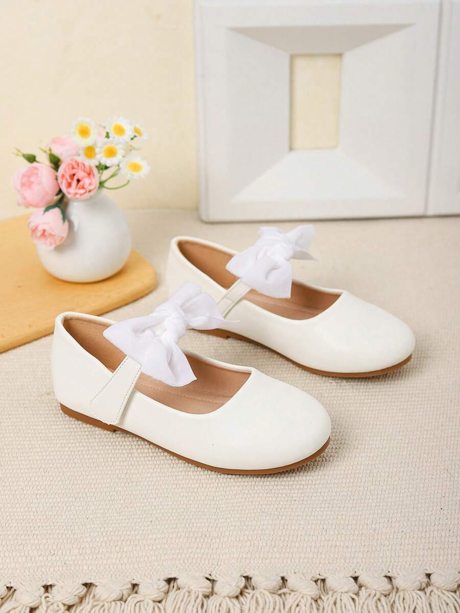 Pretty Girls' Flat Campus Casual Shoes, Spring/Autumn - White - View 1