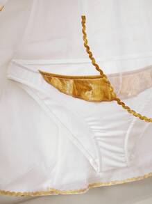 2 件性感内衣角色扮演套装 - 透明睡袍和内裤，女士内衣服装 - 彩色 - 查看 8