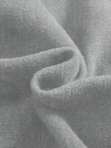 SHEIN Tween Girls Retro College Style Color Block Bow Knitted Crew Neck Long Sleeve Sweatshirt Set - Grey - View 4