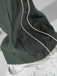 Manfinity EZcore Men's Street Collegiate Style Pants - Grey - View 8