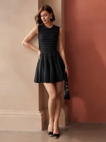 MOTF PREMIUM FLARED SLEEVELESS SWEATER DRESS