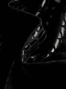 SHEIN Essnce Women's Black Leather Top Fashionable Ruched Asymmetric Hem Tube Top, Suitable For Going Out And Parties Christmas Top - Black - View 3