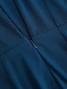 EMERY ROSE 女士春秋休闲舒适腰部装饰 3/4 袖中长连衣裙长款女装