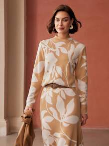 MOTF PREMIUM Blumenmuster Rollkragen Pullover - Verschiedenfarbig - Übersicht 4