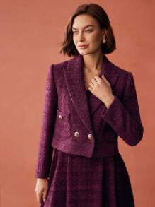 MOTF PREMIUM WOOL TWEED BOXY BLAZER