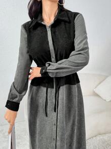 Mulvari Lange casual damesjurk, minimalistische mode voor dagelijks gebruik
