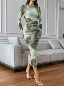 Firerie Women's Casual Minimalist Everyday Dress,Pastel Dresses For Women - Green - View 7