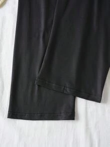 Teenage Boys' Printed Crew Neck Long Sleeve Pajamas Set With Pants