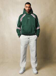 SUMWON Athletic Varsity Style Hoodie Sweatshirt Oversized Winter Fleece Pullover With Kangaroo Pocket Casual Streetwear Fall Essential - Multicolor - View 3