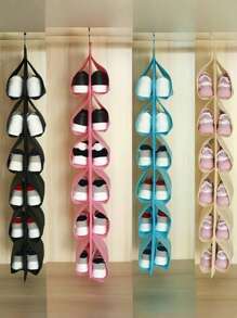 1 件鞋子收纳挂袋，12 隔层可存放 6 双鞋子，家用衣柜无纺布多层收纳鞋袋，适用于衣柜，可用作旅行鞋架悬挂