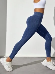 Easithlete 适合日常健身和锻炼的女士纯色高腰紧身裤