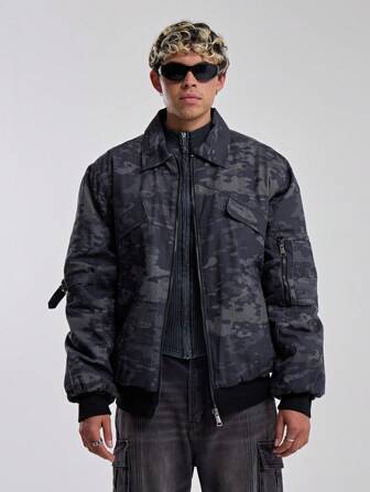 Musero Camo Moto jacka för män