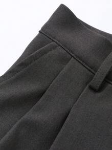 DAZY Men's Solid Color Front Button Pocket Simple Casual Suit Pants