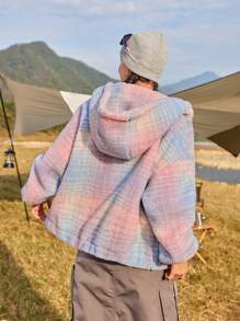 In My Nature 女士休闲前拉链长袖连帽户外羊毛夹克