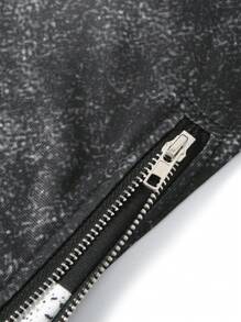 PAVTROS Manfinity Streetrush Men's Letter Print Casual Drawstring Flare Sweatpants, For Rave - Black - View 3