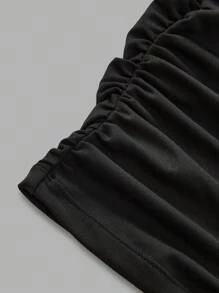 SHEIN Girlism 3 件套 Tween 女童简约舒适褶皱无肩带防滑抹胸文胸套装 - 彩色 - 查看 6