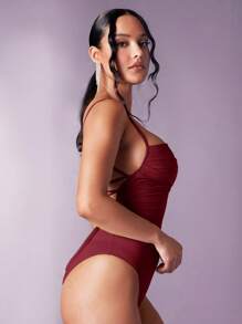 Silquee 女士简约纯色无袖紧身衣，休闲日常穿着