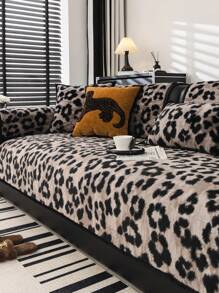 1 vỏ đệm ghế sofa nhung dày, tấm bảo vệ ghế sofa chống trượt, chống bụi và có thể giặt bằng máy, thân thiện với vật nuôi, dùng cho phòng ngủ, văn phòng, phòng khách, ghế sofa hình chữ L và ghế sofa 1/2/3/4 chỗ ngồi, mùa thu/đông - màu nâu - Xem 5