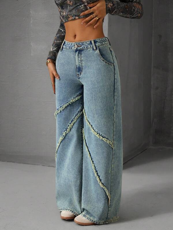 SHEIN ICON Women's Simple Fashion Casual Daily Wear Denim Jeans