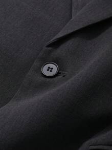 DAZY Men's Solid Color Suit Jacket And Pants Set